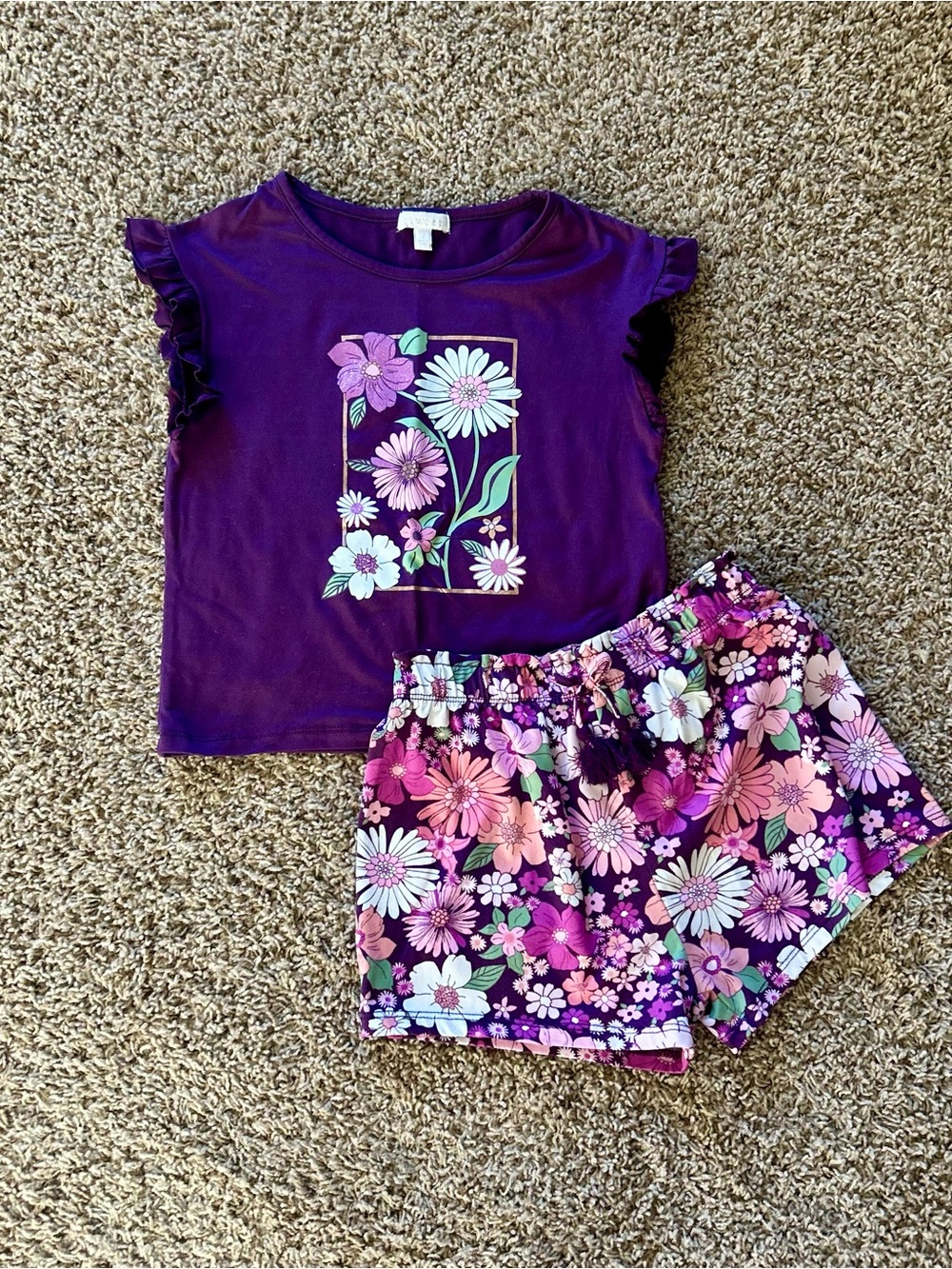 Girls 2-Piece Summer Outfit, Size 7